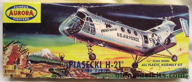 Aurora 1/48 Piasecki Vertol H-21 'Work Horse', 504-98 plastic model kit